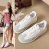 Spring Casual Suede Sneakers Women Mixed Colors Leather Flats Lace Up Closure Ladies Comfortable Shoes Handmade