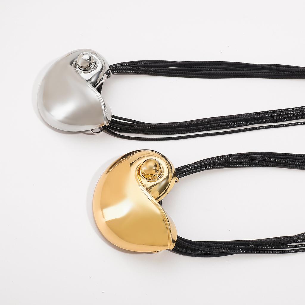 Tooxika Глянцевое ожерелье-подвеска в виде раковины конха, модное преувеличенное геометрическое ожерелье в океанском стиле из вощеной проволоки