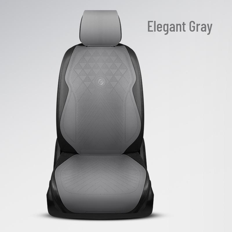 Универсальный замшевый комплект подушек для автомобильного сиденья - Всесезонный, Трехкомпонентный, Готовый к лету, Тонкая подушка с поясничной поддержкой.