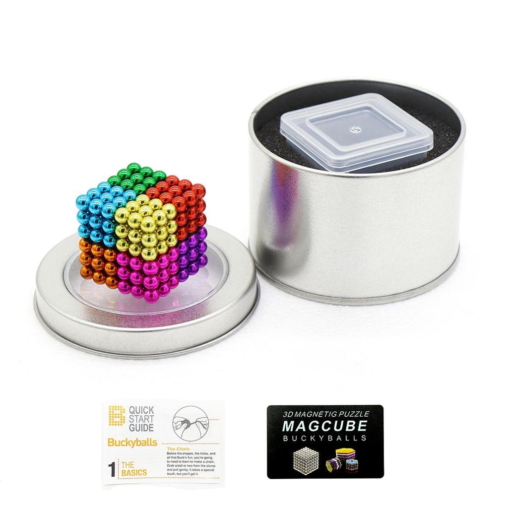 5mm 216Pcs 3D DIY Magentic Balls Buckyballs Decompression Toys Gifts All Kinds Of Colors Puzzle Education Sphere Cube Beads