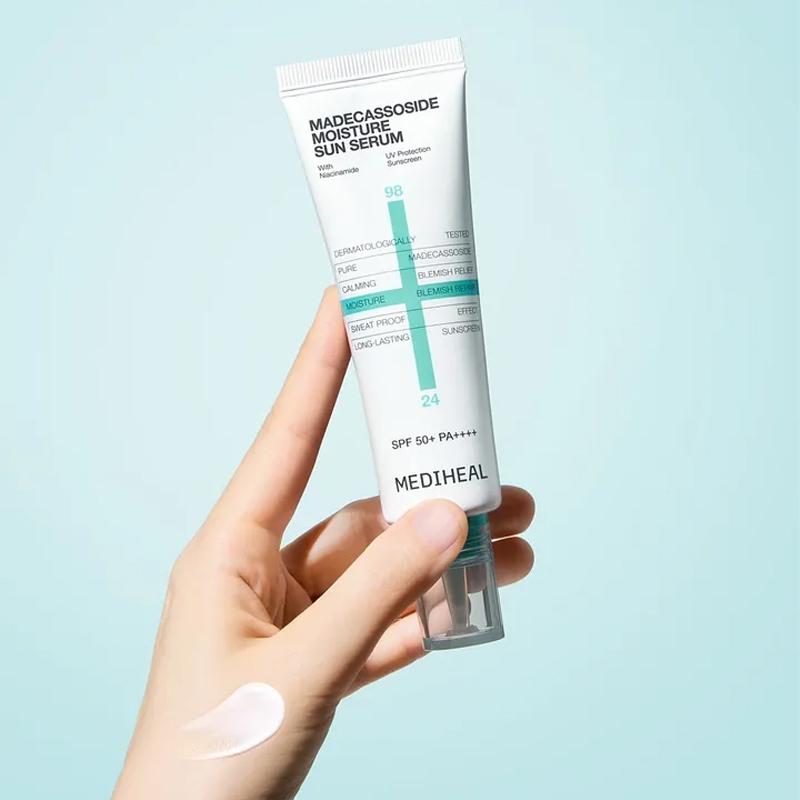 Mediheal Мадекассосид Увлажняющая Солнечная Сыворотка Регенерация Пятен SPF 50+ PA++++ 15мл/50мл