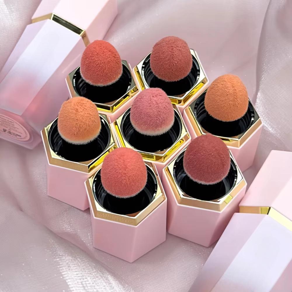 6 Color Liquid Blush Cream Matte Face Smooth Cheek Eye Mousse Blush Highlighter Stick Rouge Waterproof Contour Make Up