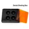 Dental Veneer Storage Box Teeth Patch Shading Light Storage Box 4 Holes Dental Membrane Tooth Box Denture Retainer Molar Box Dentist Tools