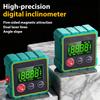 Digital Laser Inclinometer 5-Sided Magnetic Tilt Angle Gauge High Precision Slope Protractor 360 Degree USB Laser Level Ruler