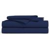 Flat Sheet - DUBLANC - 240x300cm - Navy Blue - 100% Cotton - Deep Stretch Pocket