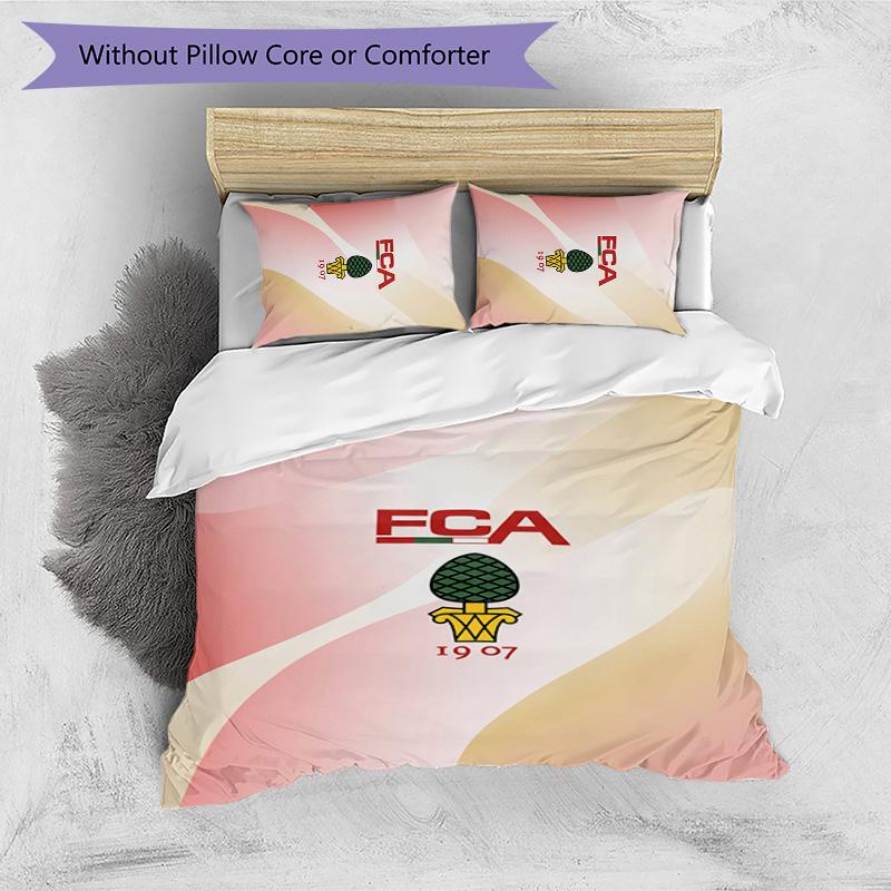 FC Augsburg FC Printed 3PCS Bedding Set Breathable Duvet Cover with Pillowcases Decorative Bed Linen for Bedroom Home