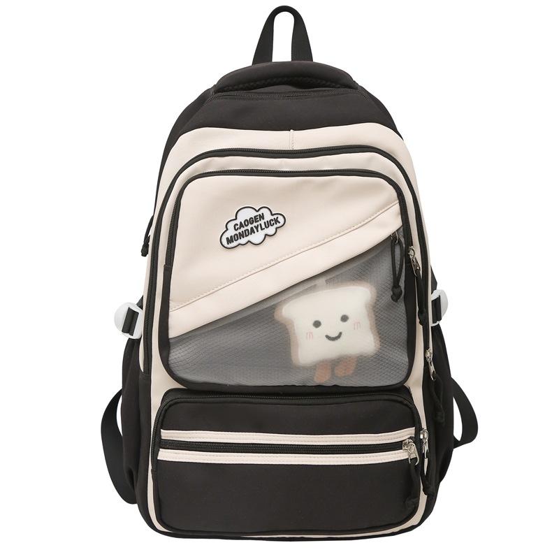 Schoolbag1011 new junior high school students simple schoolbag female high school students computer backpack primary school students large capacity