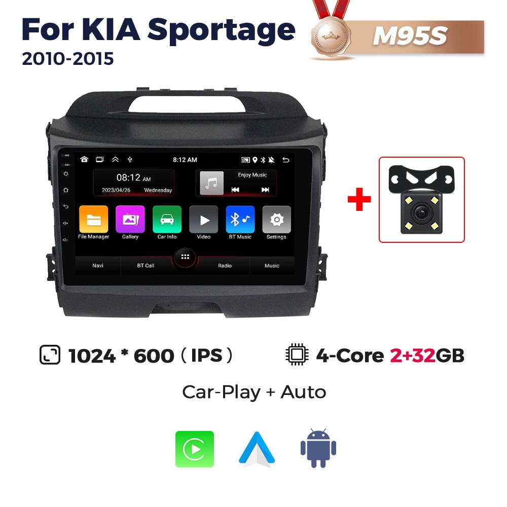 Navifly Android 13 автомобильный радиоприемник мультимедиа аудиоплеер для KIA Sportage 3 2010-2015 GPS беспроводной Carplay автосистемы стерео 2Din