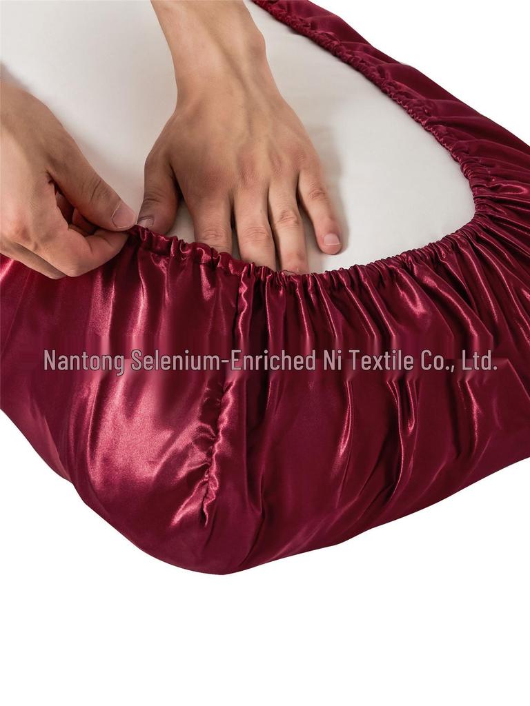 Наволочка из искусственного шелка на резинке - Доступны разные цвета