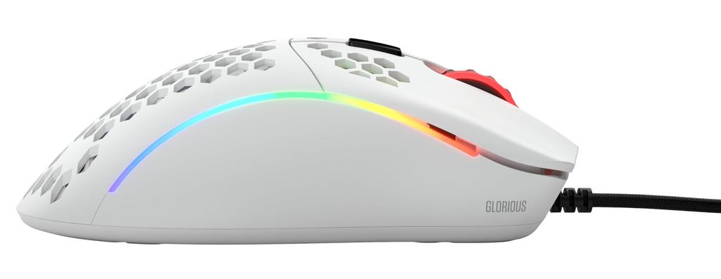 Glorious PC Gaming Race Glorious Model D Gaming Mouse Белая мышь Проводная Маленькая RGB Светящаяся 6 Программных Кнопок DPI 12 Эргономика ПК (62g)