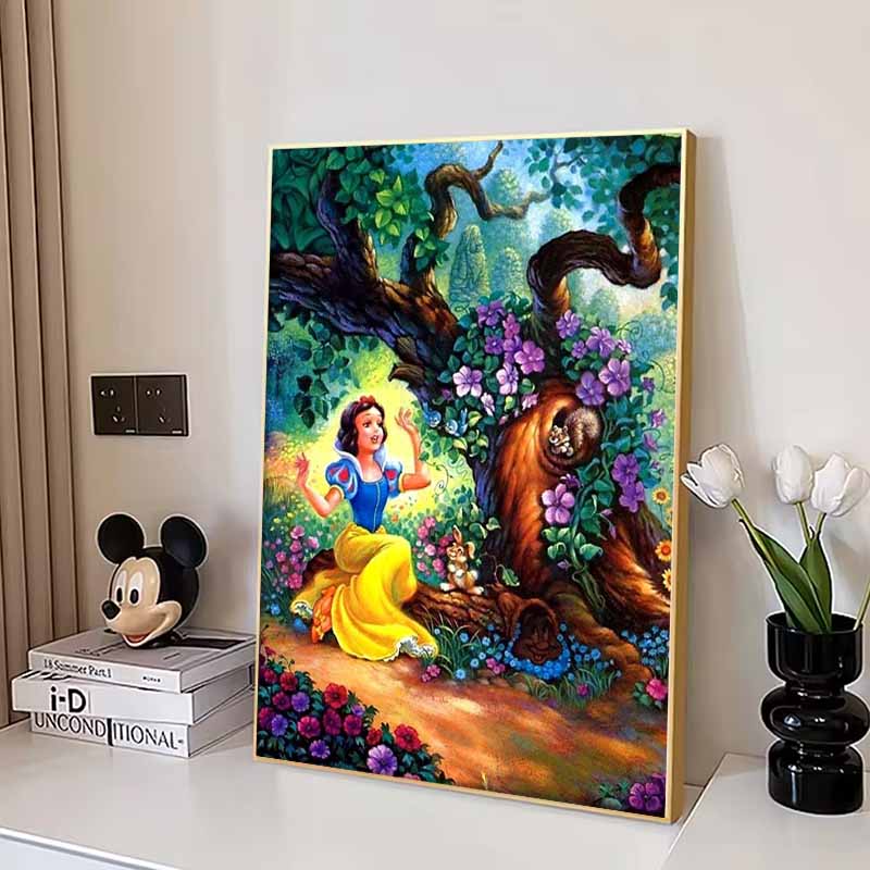 Disney Алмазная живопись Белоснежка и Семь Гномов Лес Исцеление Иллюстрация 5D Алмазная Живопись Искусство Вышивка Крестиком Украшение Комнаты