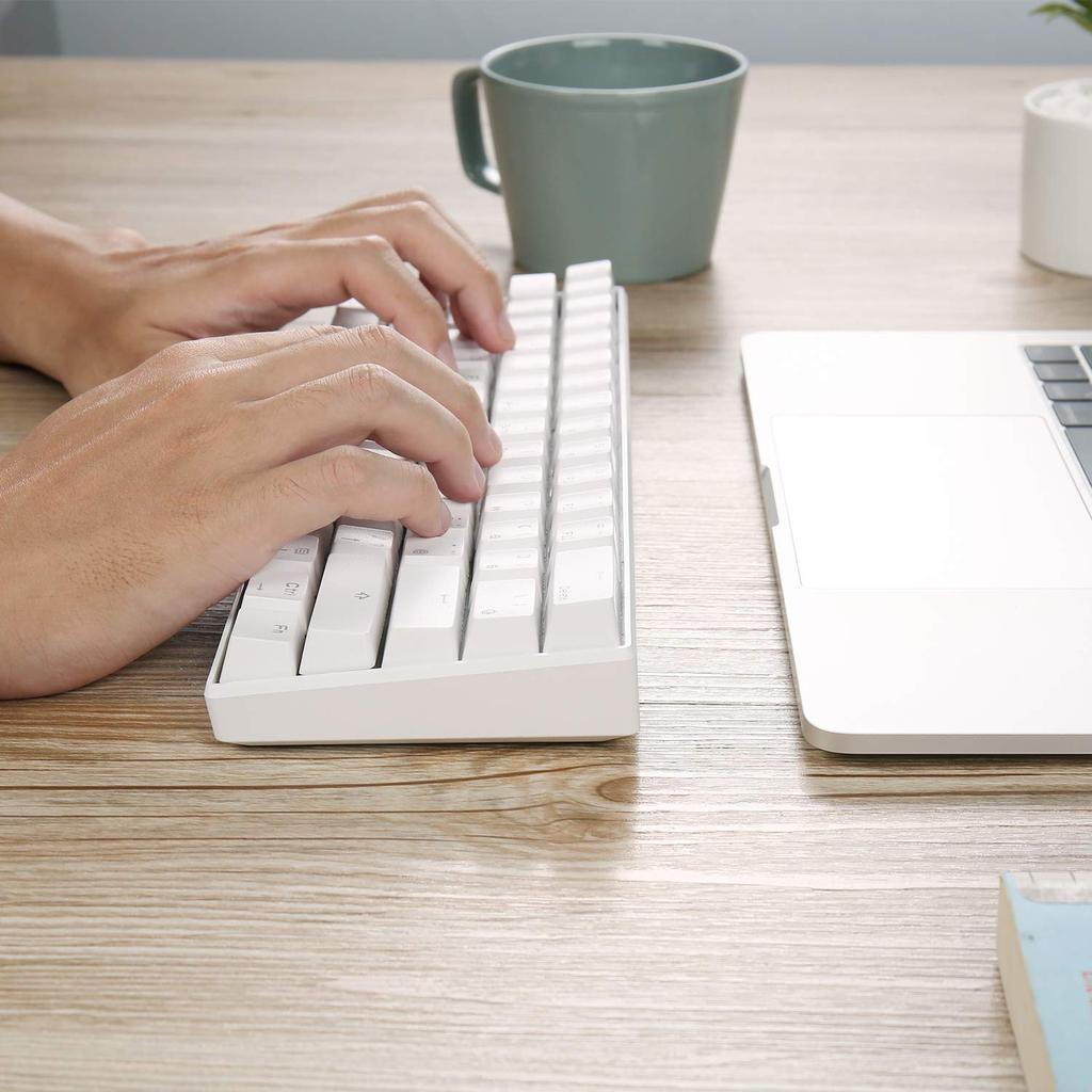 RK ROYAL KLUDGE RK61 Mechanical Keyboard with Blue Compatible with and Universal for and PCs Lightweight and Compact QWERTY US Layout Switches,