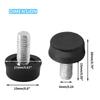 Set of 24 M6 Leveling Feet: 15mm Screw-On Furniture Feet with Anti-Slip Base for Tables Chairs Cabinets