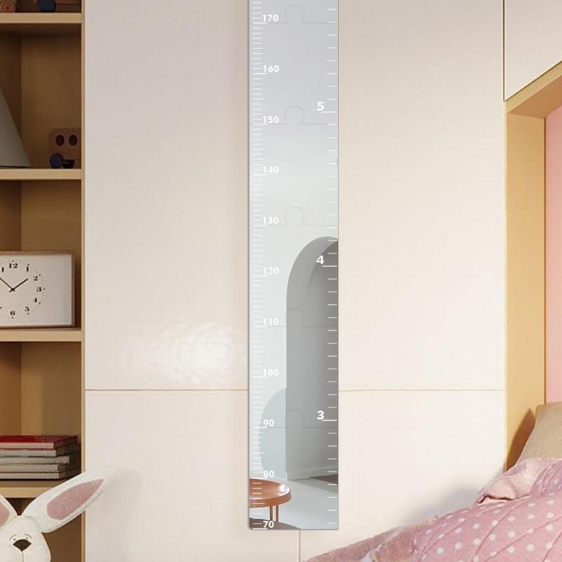 Mirror Growth Chart For Wall Acrylic Kids Measuring Mirror Height Chart Children's Nursery Wall Decor Dress Up Center Ruler With