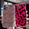 PP51 Pink Leopard Soft Shell Transparent Phone Case for Motorola Moto G7 G8 G9 G84 G85 G73 G24 G15 Z2 Play Power Plus
