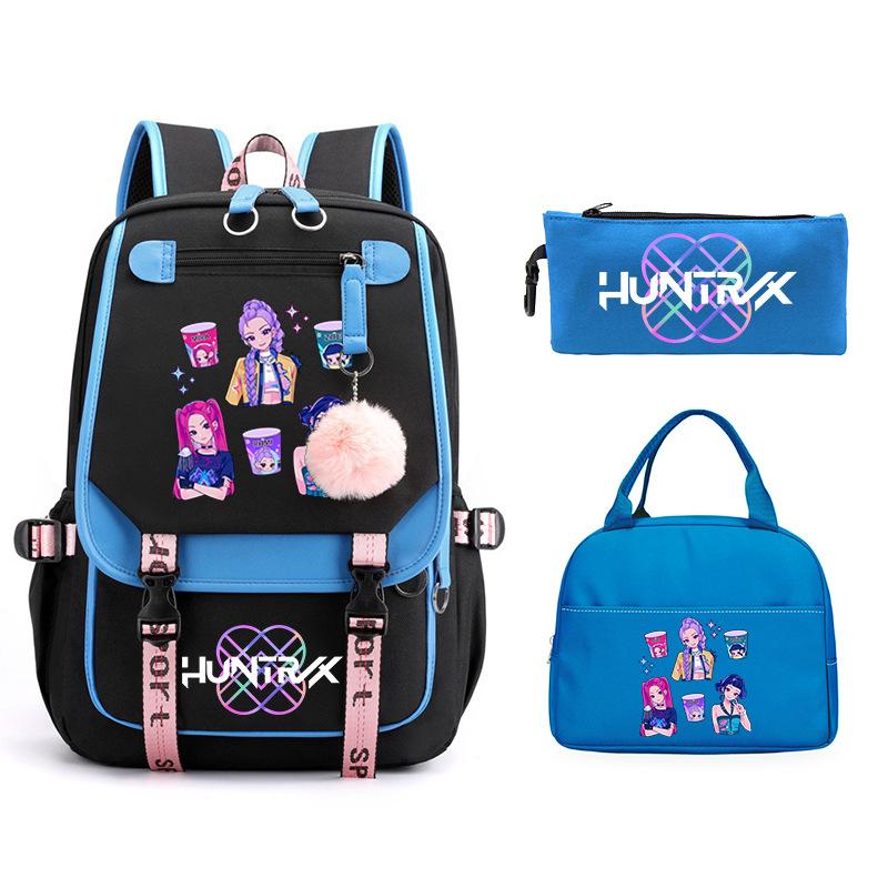 KPop Demon Hunters Rumi Anime Merchandise Backpack and Pencil Case Convenient Backpack for Couples for Business Trips and Travel