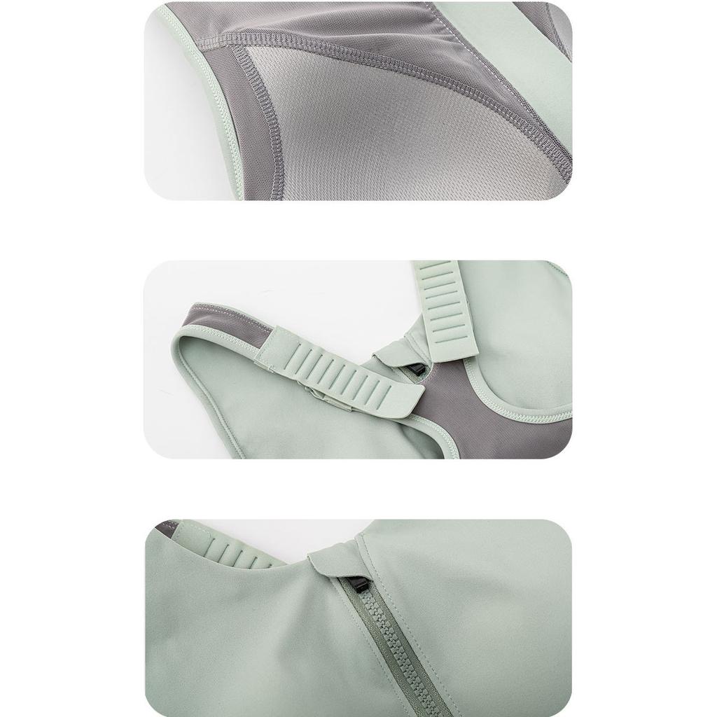 Front Zipper Large Women Size Bra Comfortable Wireless Brassiere Gathered Push Up Underwear Shockproof Sport Bralette
