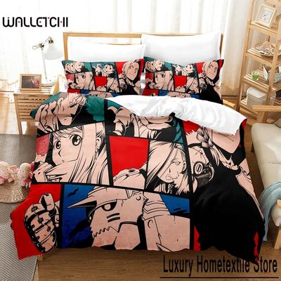 3D FULLMETAL ALCHEMIST Постельное белье Пододеяльник с наволочкой Twin Full Queen King Постельное белье Постельное белье Домашний текстиль