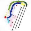 Interactive Feather Cat Teaser Wand Funny Caterpillar Shape Bite Resistant for Kitten Exercise Pet Play Home Use