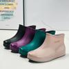 Women's Fashion Waterproof Non-Slip Fleece-Lined Short Rain Boots