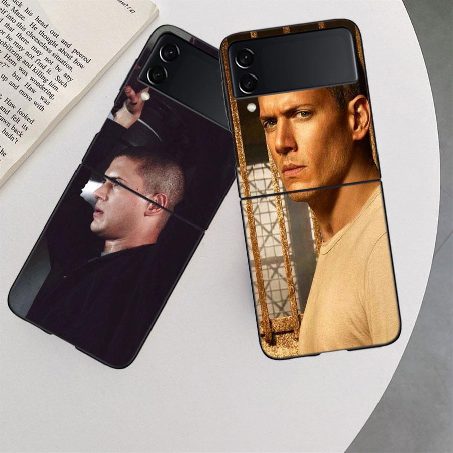 Чехол для телефона ТВ-сериала Побег из тюрьмы Для Samsung Z Flip 7 6 5G Galaxy Z Flip 5 4 3 Черный Жесткий Чехол Роскошный ПК Корпус Coque