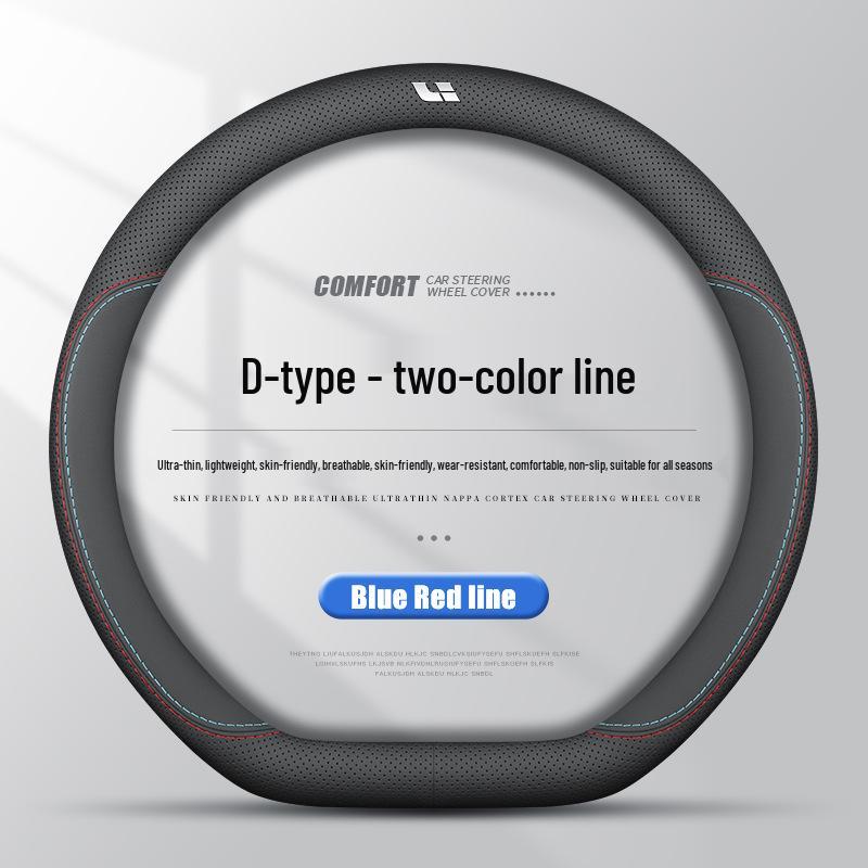 Ultra-Thin Genuine Leather Steering Wheel Cover for Ideal L6/L7/L8/L9 MEGA ONE – Anti-Slip, All-Season