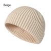 Однотонная вязаная шапка-бини с отворотом, классическая лыжная шапка-носок для мужчин и женщин