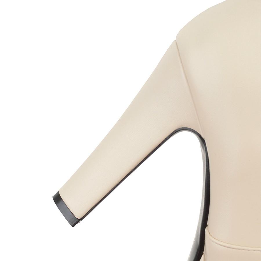 Женские короткие сапоги на высоком каблуке, новые осенне-зимние непромокаемые однотонные короткие ботинки на платформе и толстом каблуке