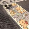 Мультяшный прозрачный чехол для пары 16 для IPhone15 Масляный медведь Защитный чехол 13 для Apple 12 Космический чехол