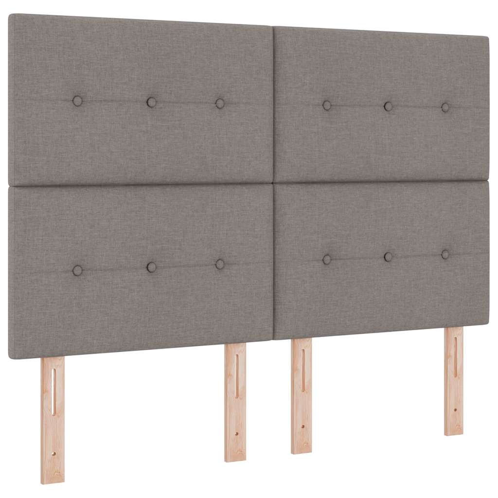Box Spring Bed with Mattress Taupe 140 x 200 cm Fabric