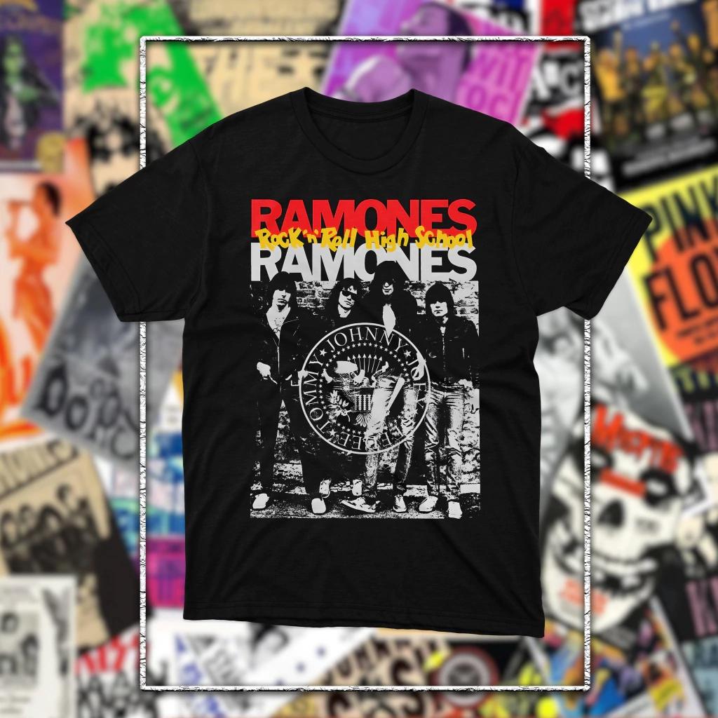 The Ramones Band Punk Rock 50th Anniversary Unisex Women T Shirt Unisex Cotton Short Sleeve Y2k Oversized Vintage Tees Popular Tops