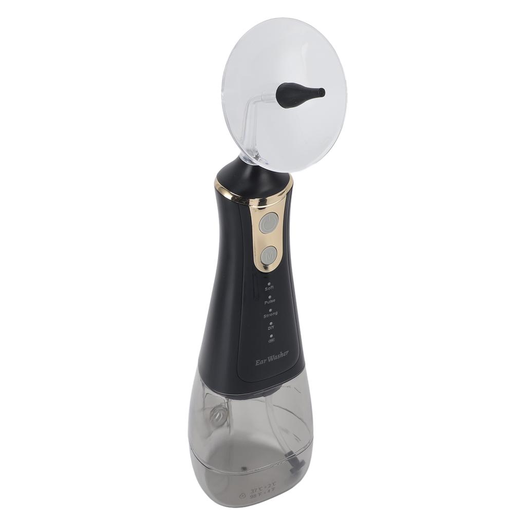 Ear Wax Removal Tool Safe Effective Rechargeable Electric Ear Irrigation Flushing System Cleaner Kit with Cotton Swabs for Home