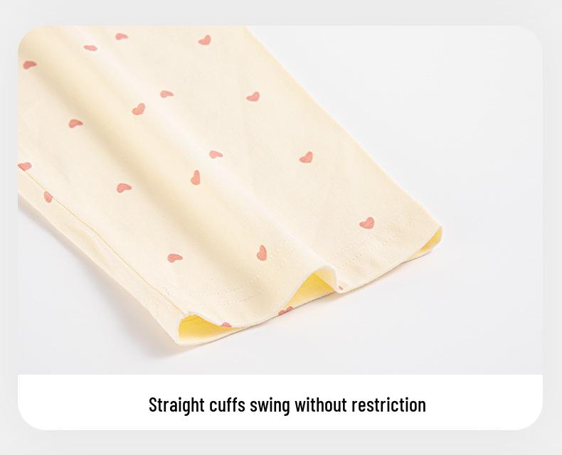 Женская пижама милого стиля с длинным рукавом, средней длины, из хлопка, для осени