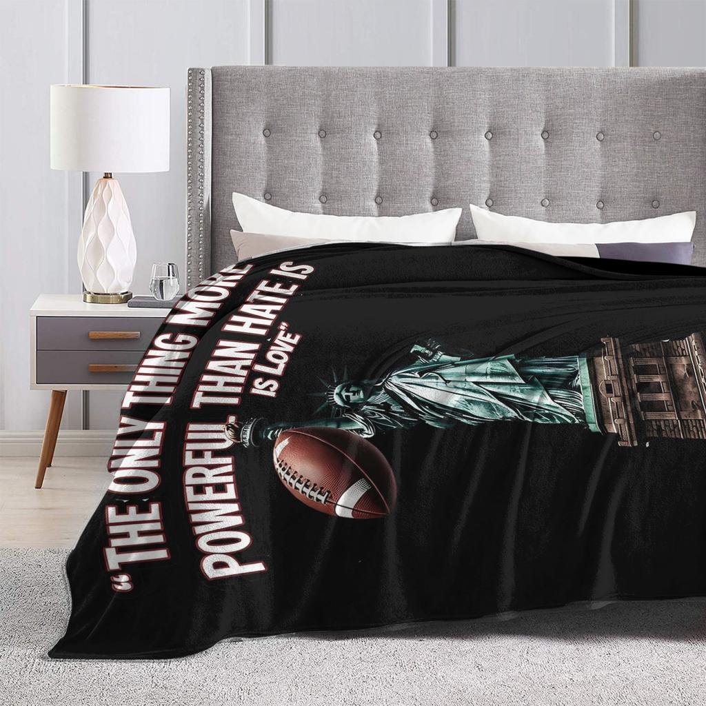 The Only Thing More Powerful Than Hate Is Love Stadium Unity Concept Blankets Coral Fleece Plush Throw Blanket for Bed Quilt