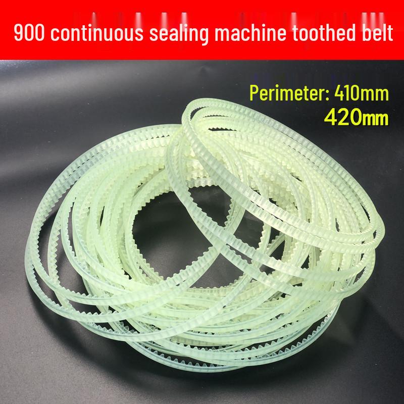 Toothed PU Belt & Guide for Sealing Machine, 410/420mm Circumference