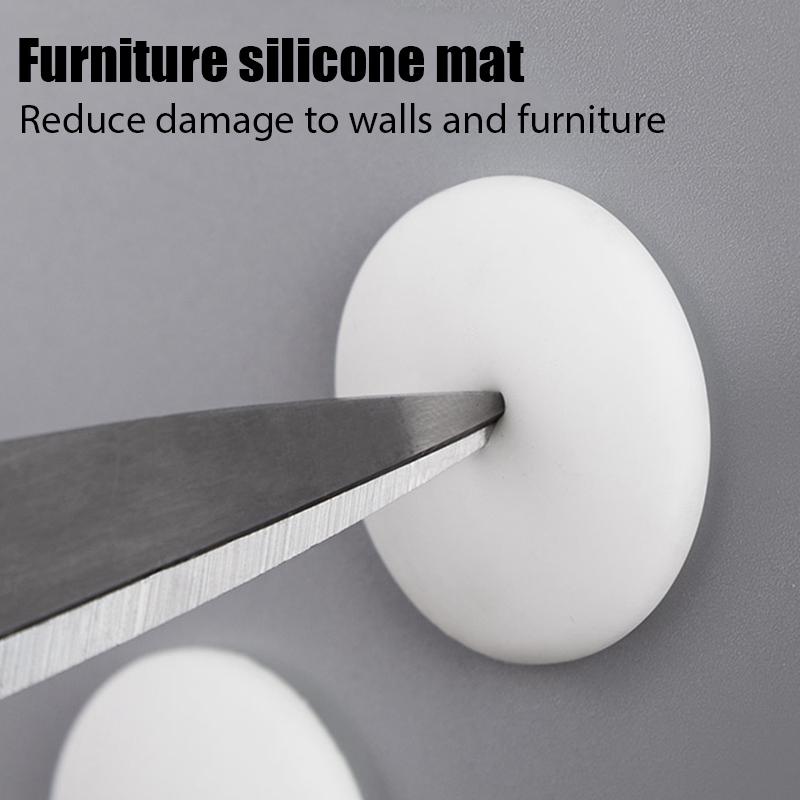 10 шт. Белый мягкий силиконовый протектор стены самоклеящаяся дверная ручка бампер защитная заглушка нескользящий круглый дверной упор глушитель
