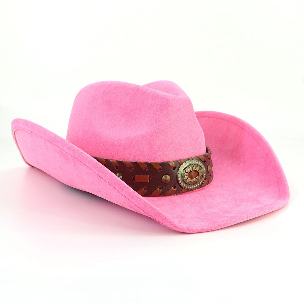 Замшевая шляпа Fedora Ковбойские шляпы в стиле вестерн Замшевая ковбойская шляпа в стиле вестерн Мужская и женская ковбойская шляпа с большими полями с каплевидным верхом
