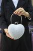 Women's Stylish and Useful Evening Dress Bag Women's Heart Stoned Saxe Blue Evening Dress Bag