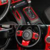 Dashboard Central Control Steering Wheel Co-pilot Handle Decoration Interior Kit Fit for Jeep Wrangler JK 2011-2017 Car Accessories