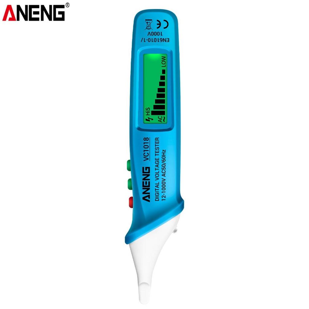 Aneng VC1018 Non-contact LCD Digital Voltage Tester 12V-1000V Multifunctional Pen Tester AC/DC