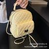 Rhombus Chain Backpack Women's Fashion Niche Design High Value Korean Version Schoolbag High Sense Mini Travel Backpack