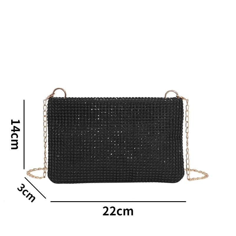 Трендовая маленькая квадратная сумка со стразами, сумка на плечо с металлической цепочкой, роскошный дизайн, сумка через плечо с бриллиантами, кошелек для монет, сумки
