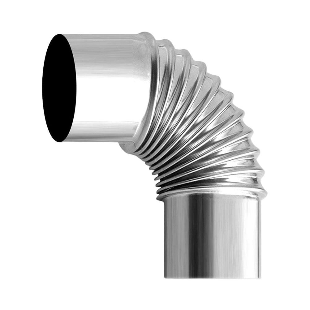 Elbow Pipe 2.36 Inch Stove Pipe Stainless Steel Wood Stove Chimney 90 Degree Furnace Tube Camping