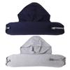 Luggage Pillow Self-Filling Travel Neck Pillow with Adjustable Size Shoulder Straps Refillable Hooded Design Packing Pillow Portable Travel Accessory