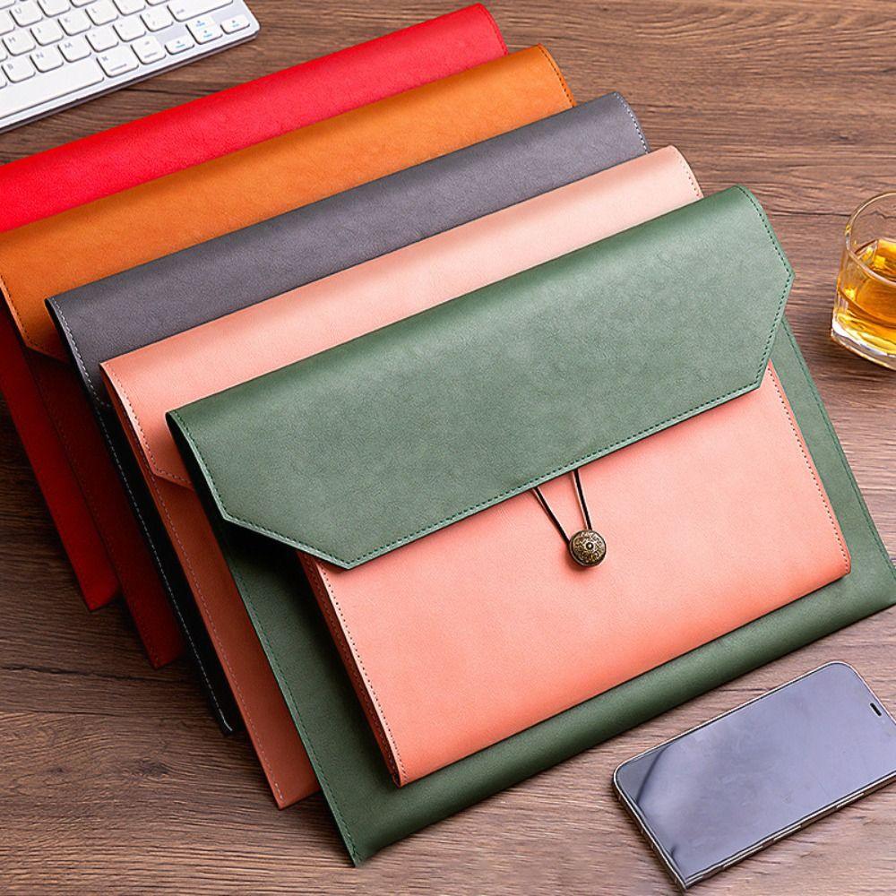 Waterproof Documents Storage Bag Thickening A4 Folder A4 Paper Leather File Bag  School Stationery