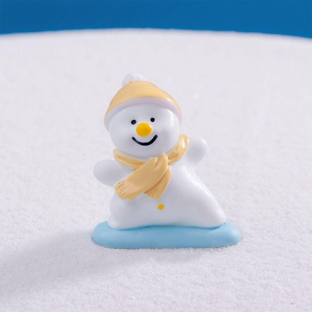 Accessories Cartoon Snow Man Doll Christmas Desktop Knick-Knack Creative Miniature Snowman Statue