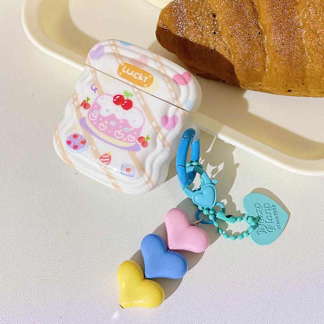 Чехол для наушников INS Heart Windmil для AirPods AirPod 2 3, чехол с милым медведем и разноцветными бусинами, подвеска, мягкий силиконовый чехол для AirPods Pro