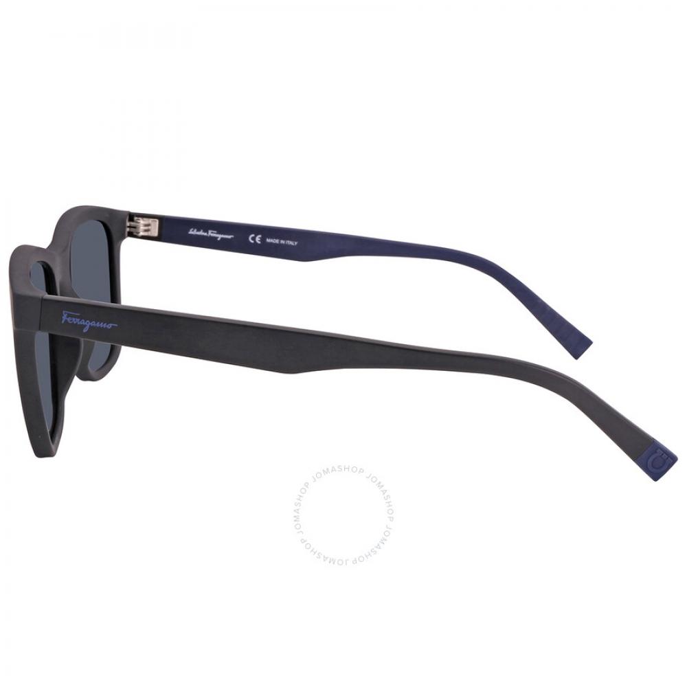 Salvatore Ferragamo Blue Rectangular Men S SunglaSSeS Sf998S 002 57