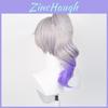 Silver Wolf Cosplay Wig Medium Length, Hand-woven With High-temperature Fiber
