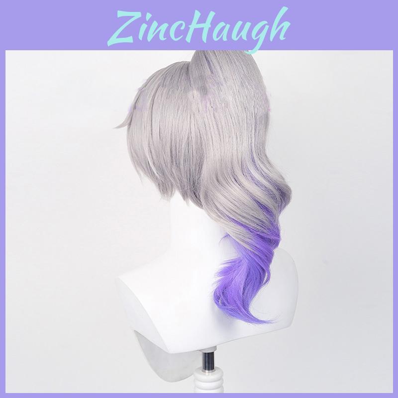 Silver Wolf Cosplay Wig Medium Length, Hand-woven With High-temperature Fiber